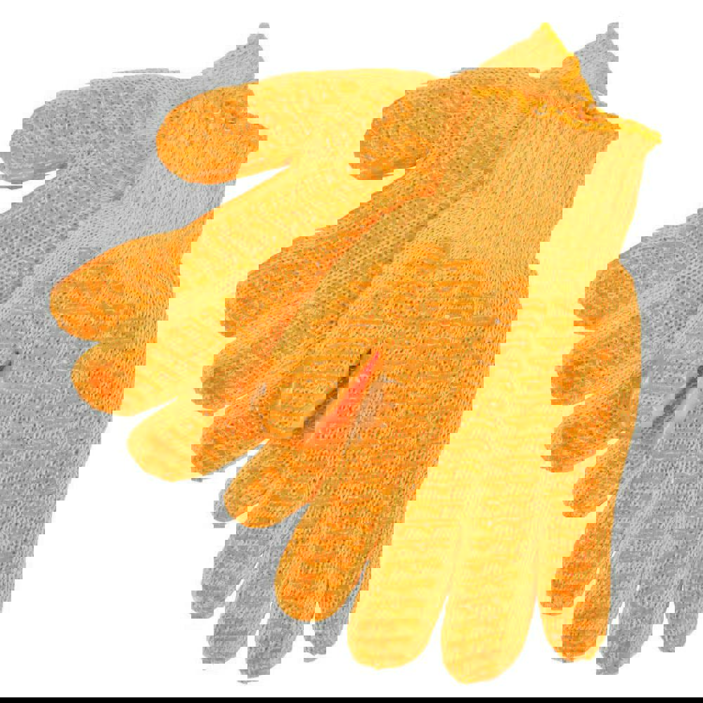 General Purpose Work Gloves: Medium, Polyvinylchloride Coated, Cotton Blend